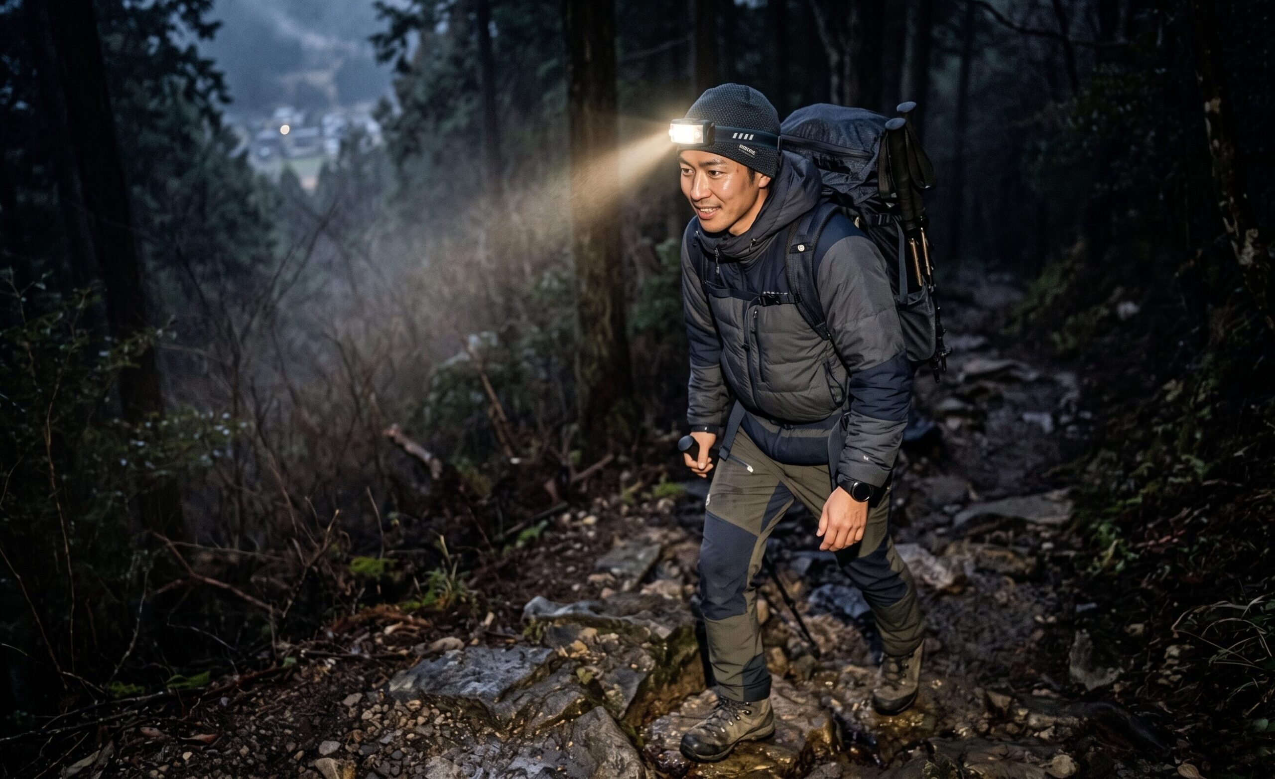 登山のナイトハイク|ヘッドライトの正しい使い方と注意点